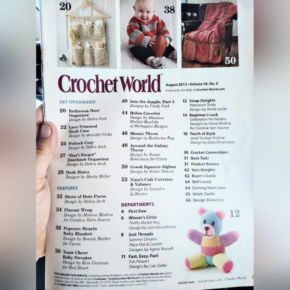 Vintage Crochet World Magazine August 2013 - Picture 2 of 8